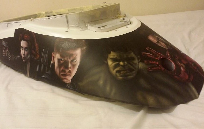  Airbrushed Painting of Avengers Characters on a Jet Ski